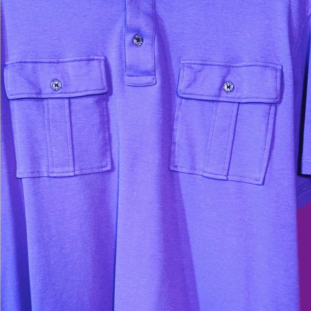 Michael Kors Vibrant Purple Polo Shirt - Picture 3 of 7